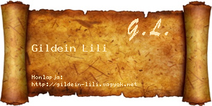 Gildein Lili névjegykártya